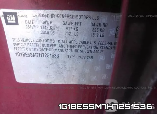 1G1BE5SM7H7251536 фото 10