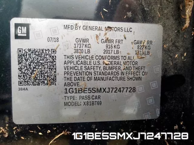 1G1BE5SMXJ7247728 фото 2
