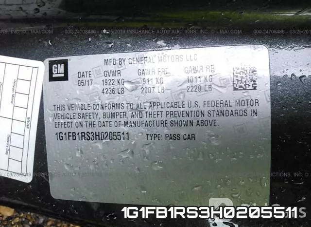 1G1FB1RS3H0205511 фото 10