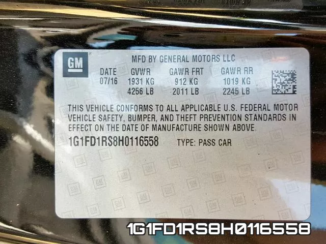 1G1FD1RS8H0116558 фото 2