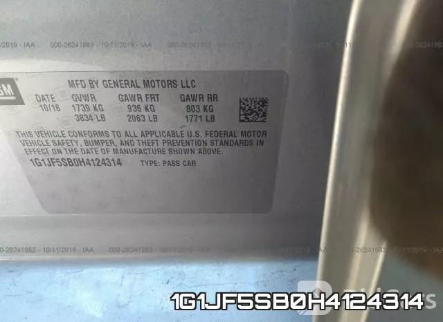 1G1JF5SB0H4124314 фото 10