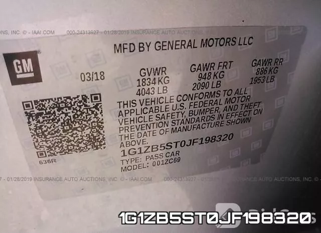 1G1ZB5ST0JF198320 фото 10