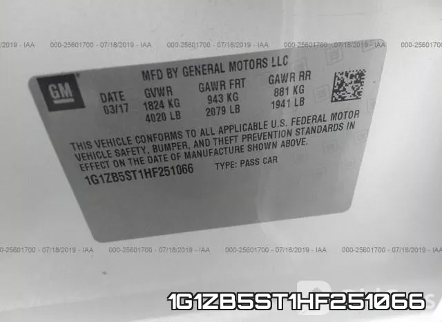 1G1ZB5ST1HF251066 фото 10