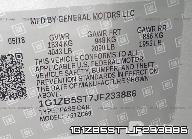 1G1ZB5ST7JF233886 фото 10