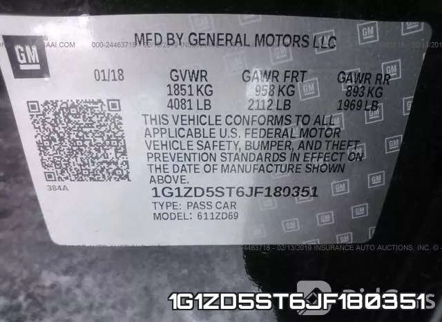 1G1ZD5ST6JF180351 фото 10