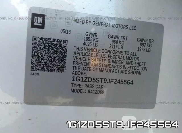 1G1ZD5ST9JF245564 фото 10