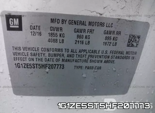 1G1ZE5ST5HF207773 фото 9