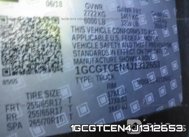 1GCGTCEN4J1312653 фото 10