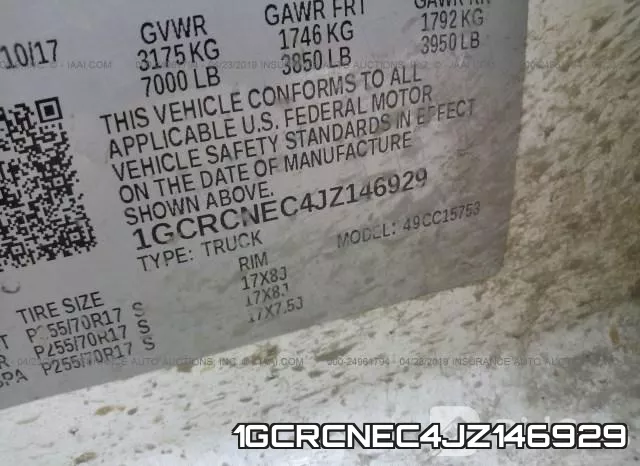 1GCRCNEC4JZ146929 фото 10