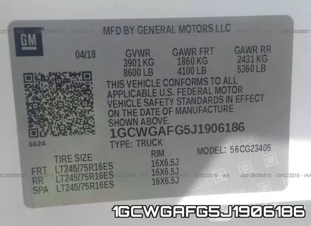 1GCWGAFG5J1906186 фото 9