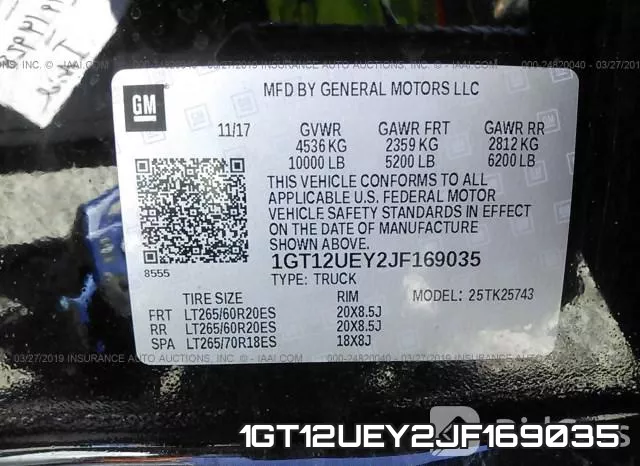 1GT12UEY2JF169035 фото 10