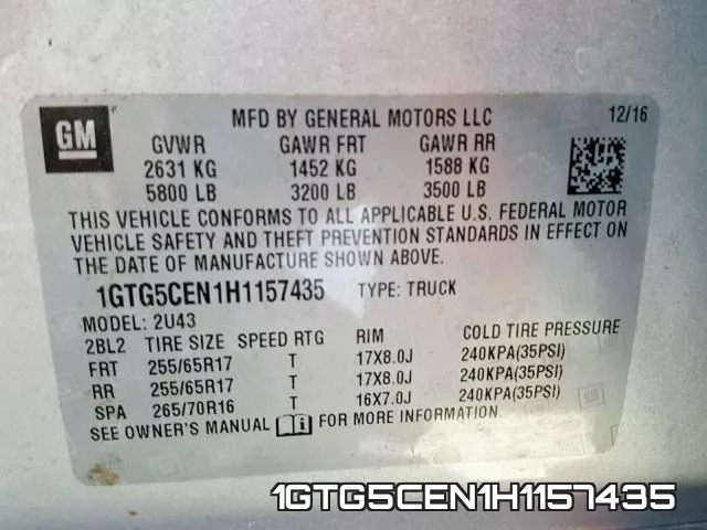 1GTG5CEN1H1157435 фото 2