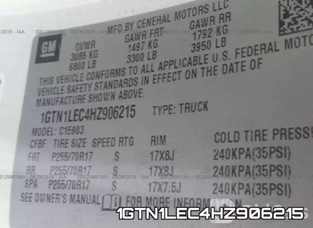1GTN1LEC4HZ906215 фото 6