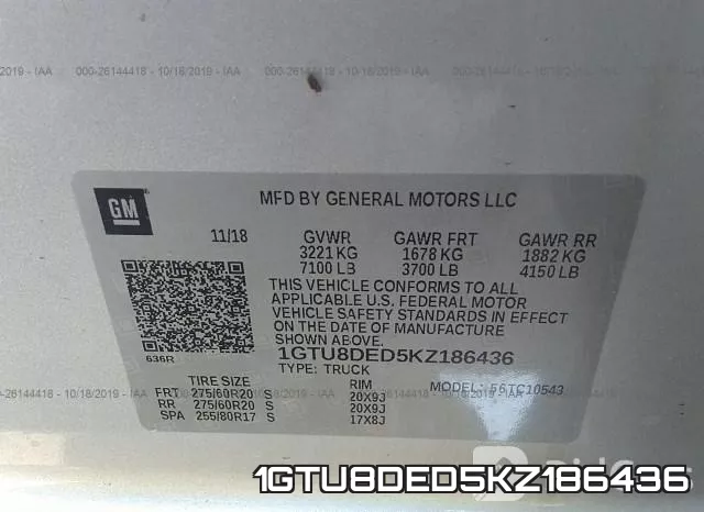 1GTU8DED5KZ186436 фото 10