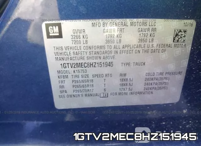 1GTV2MEC8HZ151945 фото 10