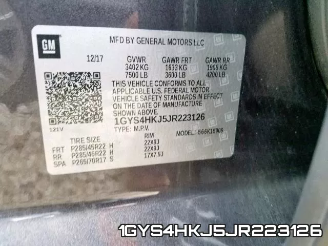 1GYS4HKJ5JR223126 фото 2