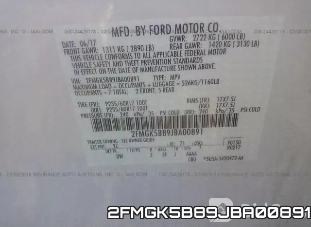 2FMGK5B89JBA00891 фото 10