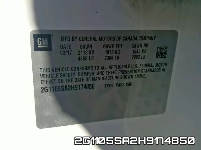 2G1105SA2H9174850 фото 2