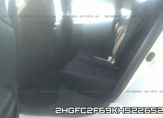 2HGFC2F69KH522652 фото 9