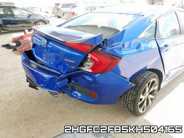 2HGFC2F85KH504165 фото 10