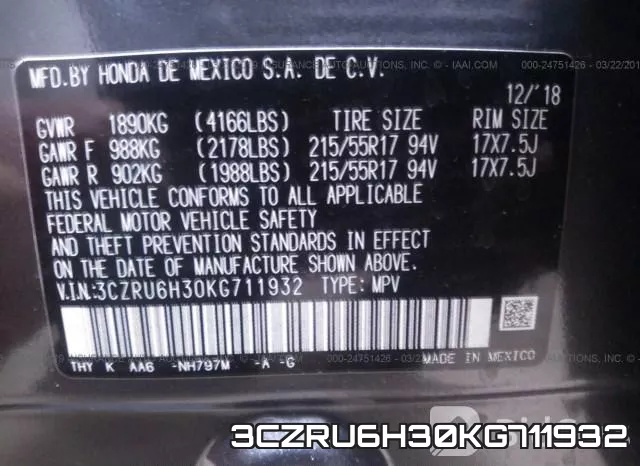 3CZRU6H30KG711932 фото 10