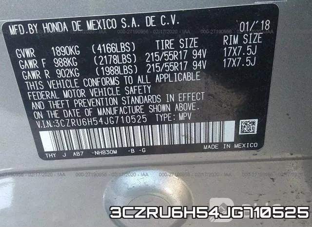 3CZRU6H54JG710525 фото 7