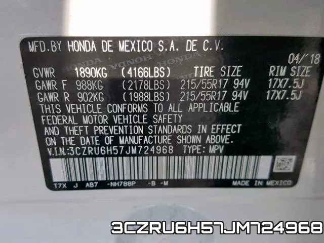 3CZRU6H57JM724968 фото 2