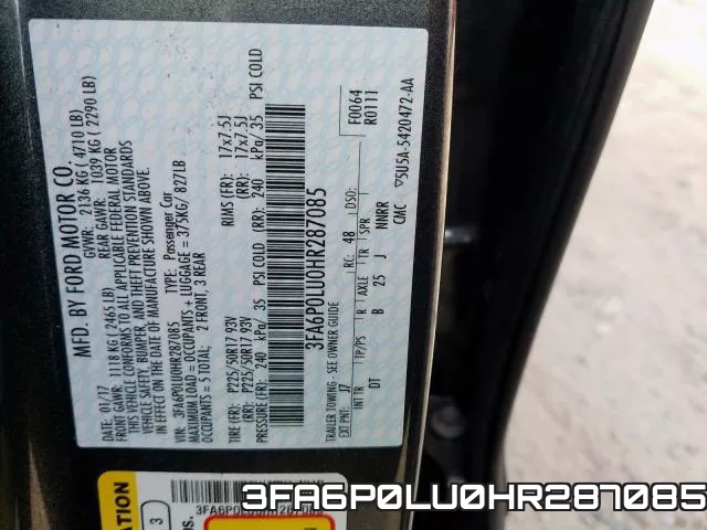 3FA6P0LU0HR287085 фото 2