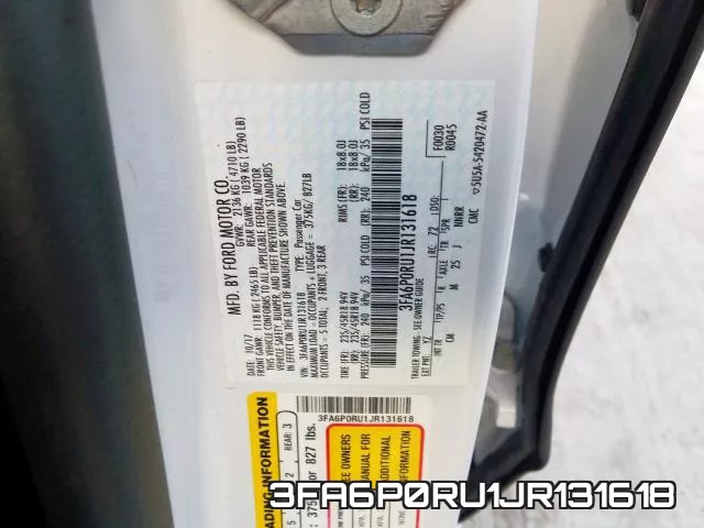 3FA6P0RU1JR131618 фото 2