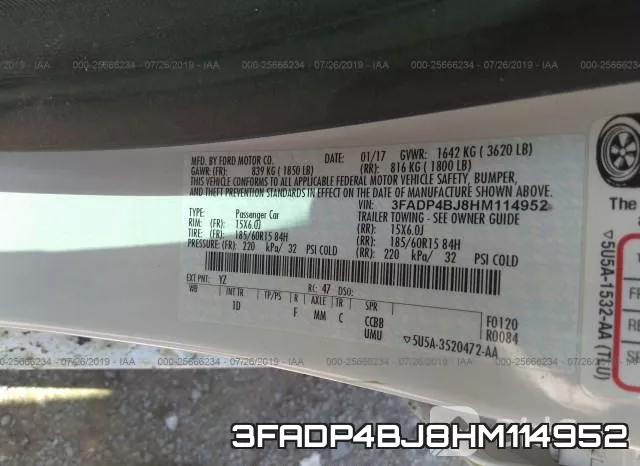 3FADP4BJ8HM114952 фото 10