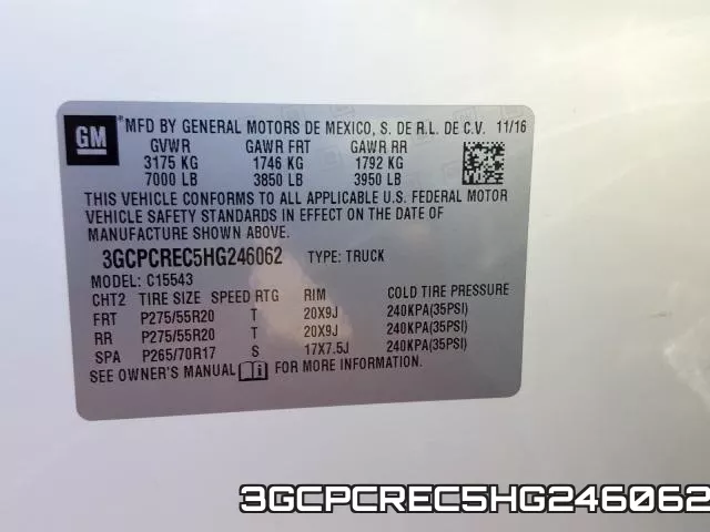 3GCPCREC5HG246062 фото 2