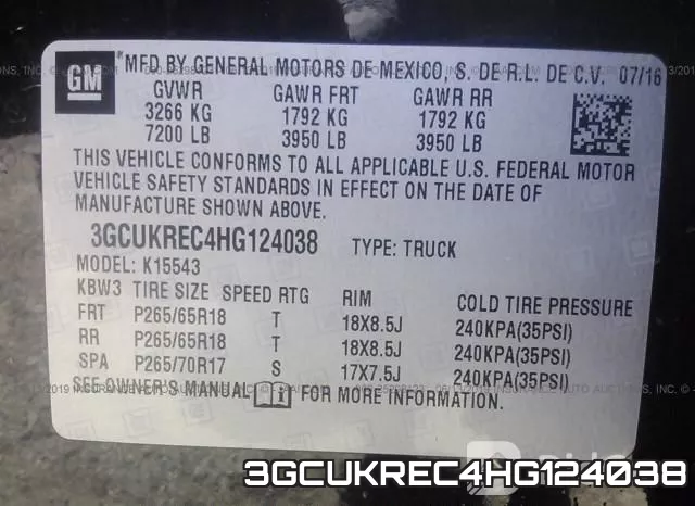3GCUKREC4HG124038 фото 7