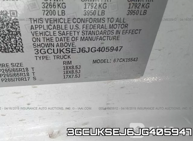 3GCUKSEJ6JG405947 фото 10