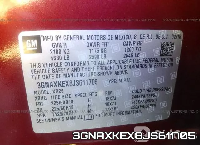 3GNAXKEX8JS611705 фото 10