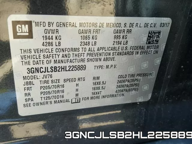 3GNCJLSB2HL225889 фото 2
