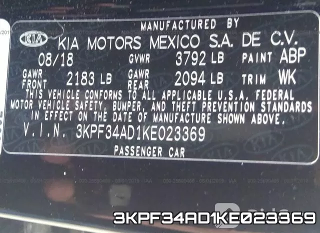 3KPF34AD1KE023369 фото 10