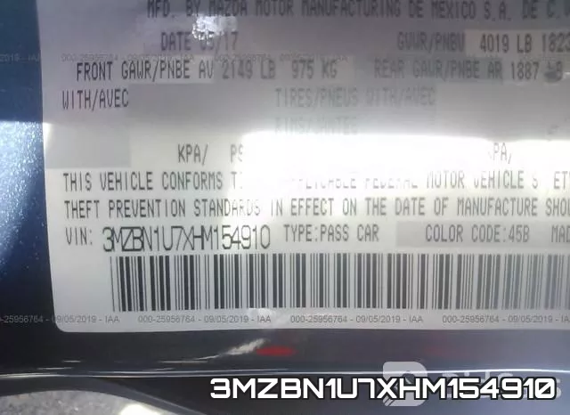3MZBN1U7XHM154910 фото 10