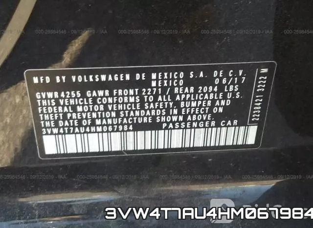 3VW4T7AU4HM067984 фото 10
