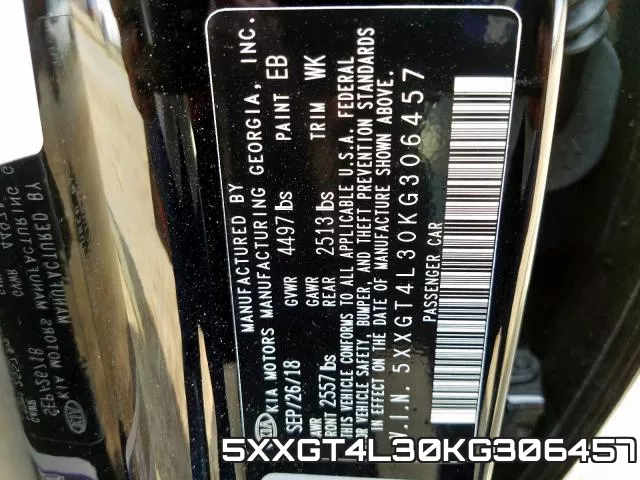 5XXGT4L30KG306457 фото 2
