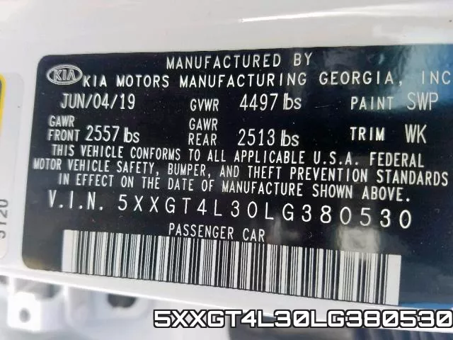 5XXGT4L30LG380530 фото 2
