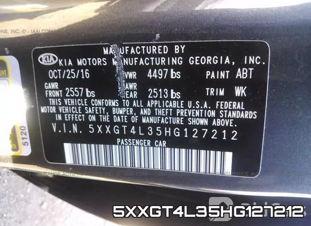 5XXGT4L35HG127212 фото 10