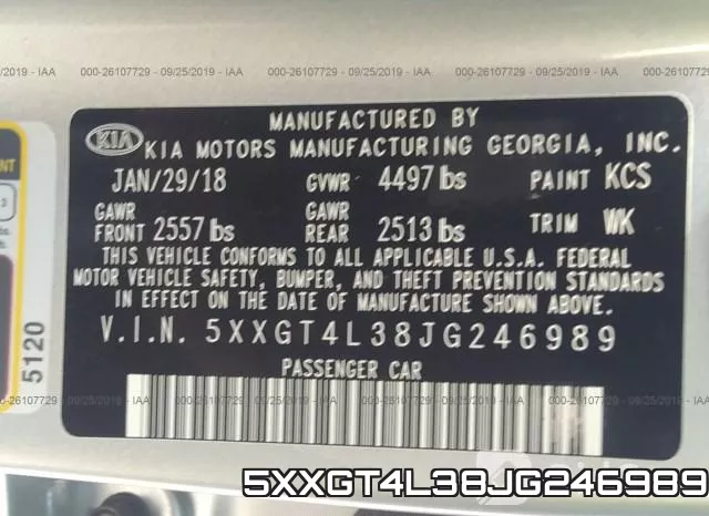 5XXGT4L38JG246989 фото 10