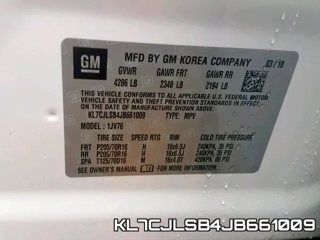 KL7CJLSB4JB661009 фото 2