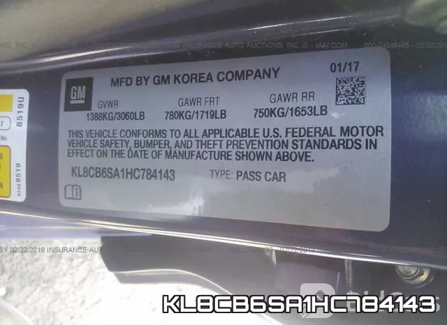 KL8CB6SA1HC784143 фото 10