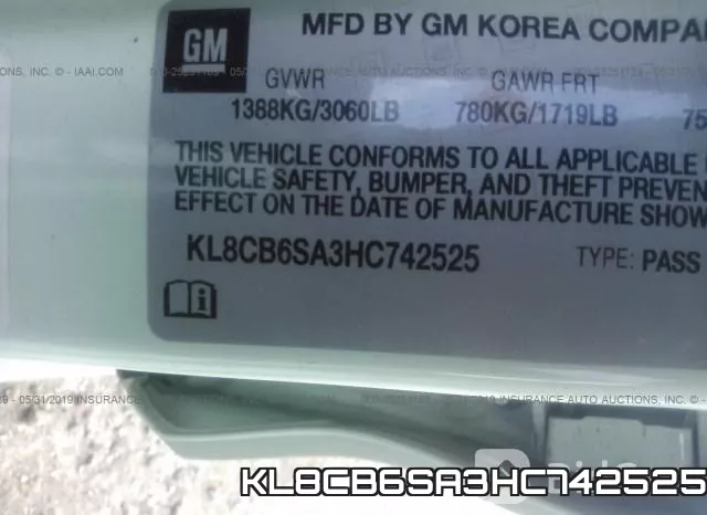 KL8CB6SA3HC742525 фото 10