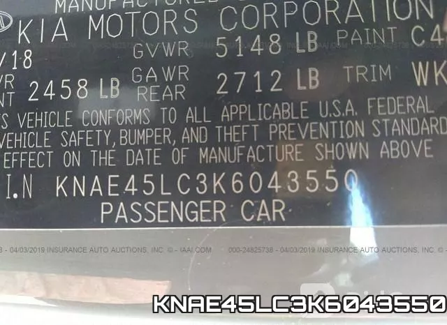 KNAE45LC3K6043550 фото 10