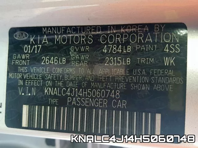 KNALC4J14H5060748 фото 2