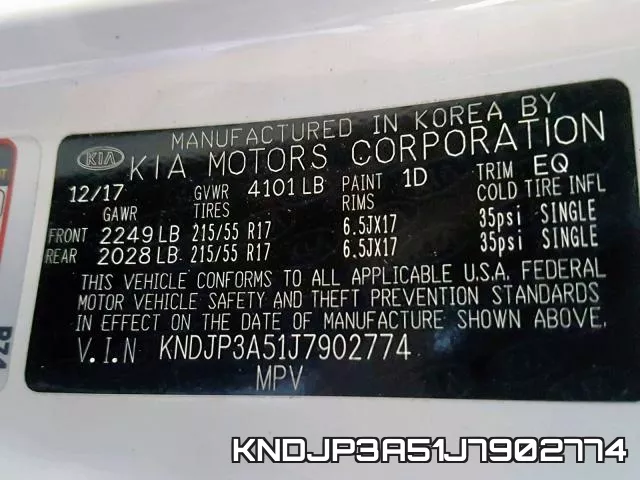 KNDJP3A51J7902774 фото 2