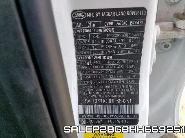 SALCP2BG8HH669251 фото 2