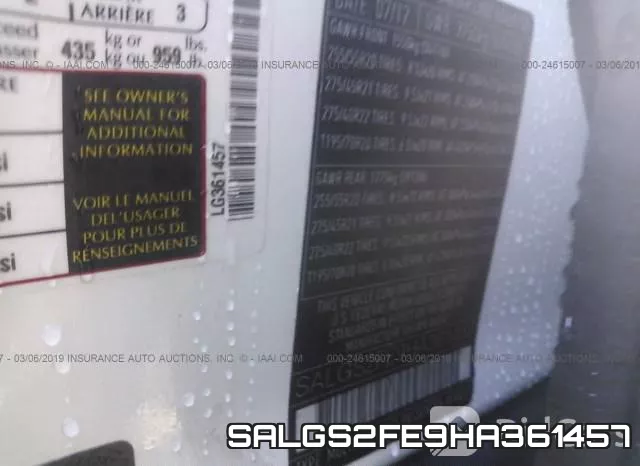 SALGS2FE9HA361457 фото 10